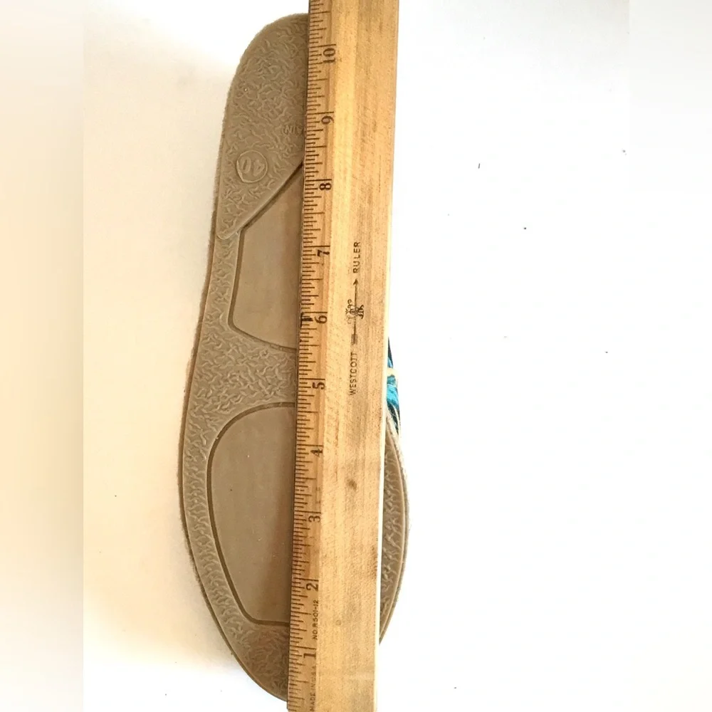 Mara & Mine Palm Print Espadrille Flats Canvas Slip-On Shoes Sz: EU 40/US 9.5-10